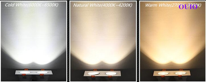 Recessed Dimmable LED Downlight 30W/24W/20W COB Ceiling Lamps Spot Lights Epistar Chip AC85-265V Indoor Lighting