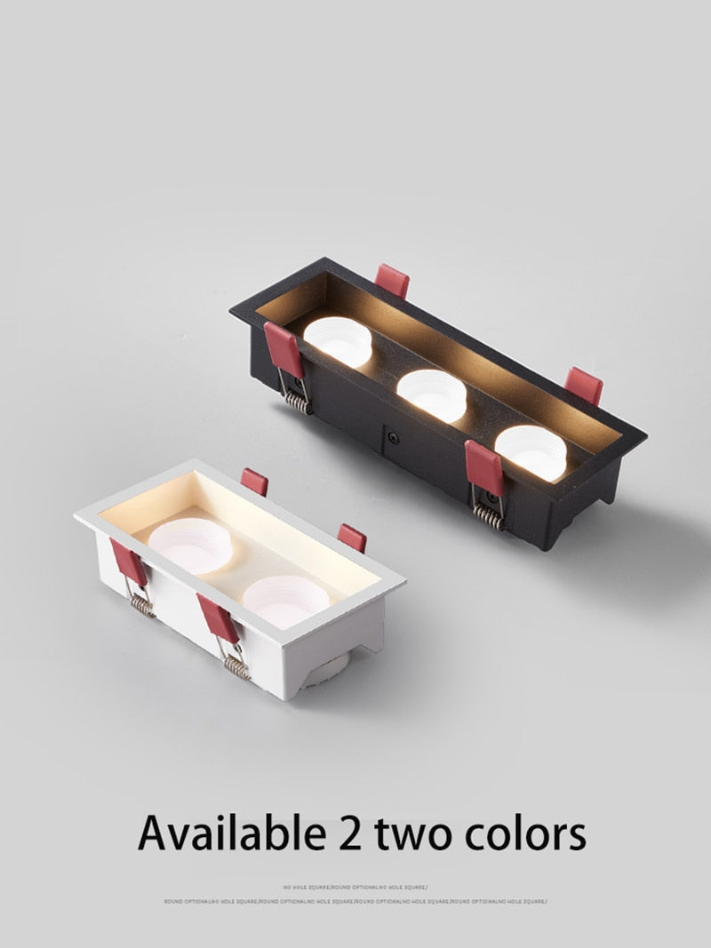 BRGT LED Downlight Recessed Anti Glare Spot Lights Aluminum White 6W 12W Ceiling Lamp 110V 220V For Kitchen Home Indoor Lighting