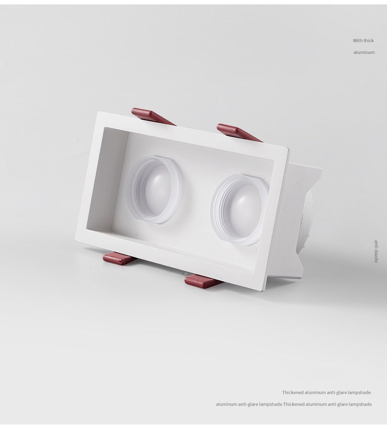 BRGT LED Downlight Recessed Anti Glare Spot Lights Aluminum White 6W 12W Ceiling Lamp 110V 220V For Kitchen Home Indoor Lighting