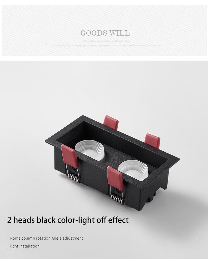 BRGT LED Downlight Recessed Anti Glare Spot Lights Aluminum White 6W 12W Ceiling Lamp 110V 220V For Kitchen Home Indoor Lighting