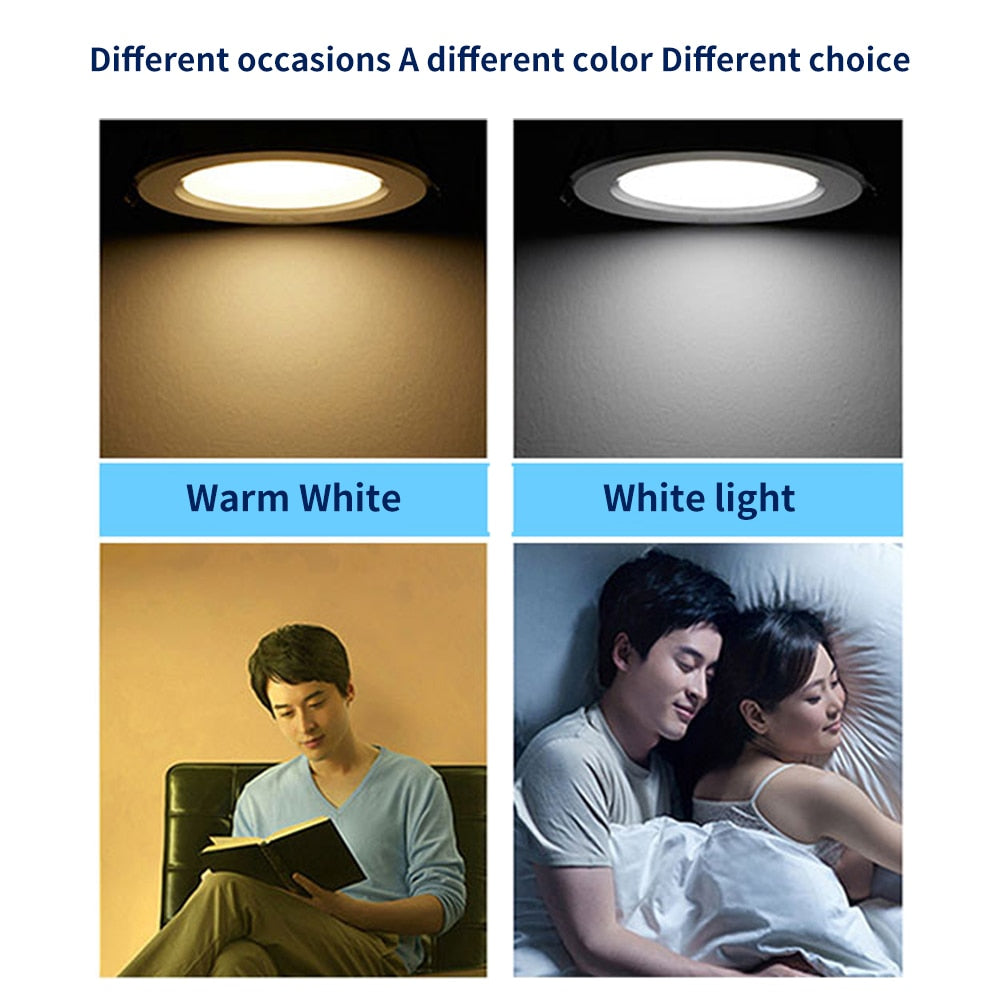 LED Downlight 220V-240V CeIling Round Lamp 10PCS Warm White Home Corridor Hall Wall Recess Lamp Indoor LED Ceiling Spot Light