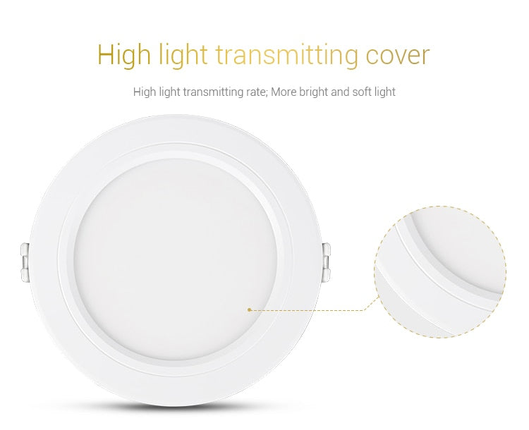 Miboxer AC110-220V 50/60Hz FUT061 9W RGB+CCT LED Downlight 2.4G HZ Remote/Smart APP/Voice Control Colourful Kitchen Lights