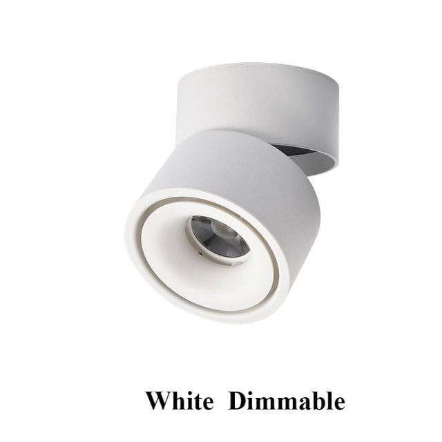 Dimmable COB LED Downlights Adjustable Surface Mounted LED Ceiling Lamp Downlight Foldable 360 Degree Rotatable Spot light