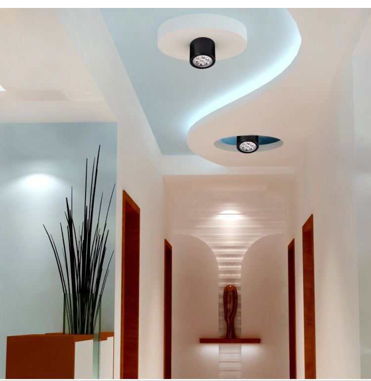 Led Downlight Lamp Round Spot Lamp Verstelbare Hoek Plafond Plafond Plafond Shop Commercial Aisle Corridor Angle Round Downlight