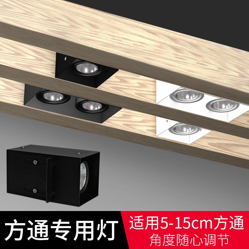 Aluminum Square Tonggeshan Ceiling Special LED Light Square Spotlight Surface Mounted Cob Shop Bold Downlight