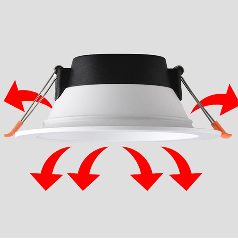 LED Downlight White Ceiling Lamp 5W 9W 12W 21W AC 220V led downlight Cold Warm white led light for Bedroom