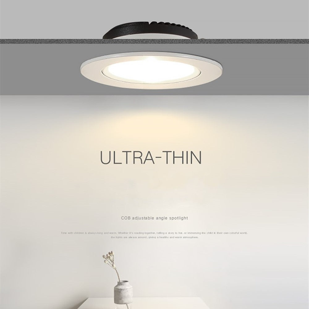 Dimmable LED Downlight 220v 110V Slim Ceiling Light 5W 10W 12W COB Spot light Led Panel Light Bedroom Kitchen Indoor Spot lamp
