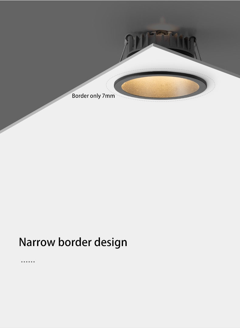 BRGT LED Downlight Ultra Thin Anti Glare 5W 7W Recessed Ceiling Lamp Aluminum Spot Lights For Kitchen Living Room Indoor Lighting