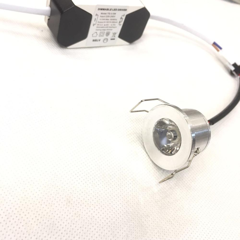 For Kitchen Hot Selling 10pcs Cabinet Light Cup Size 28mm 15 Degree Beam Angle Gold Led Downlight 3w Led Spot