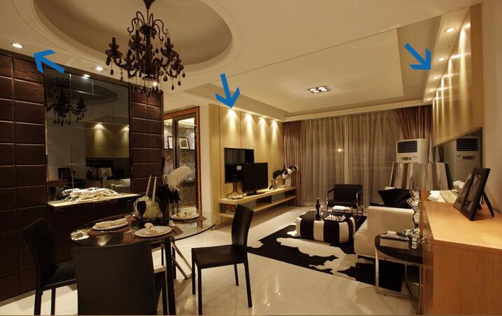 Dimmable 3W LED Downlight 3000K 4000K 6000K Red Green Blue White/Sliver/Golden 3 pcs Indoor Lighting for Kitchen Cabinet Bedroom