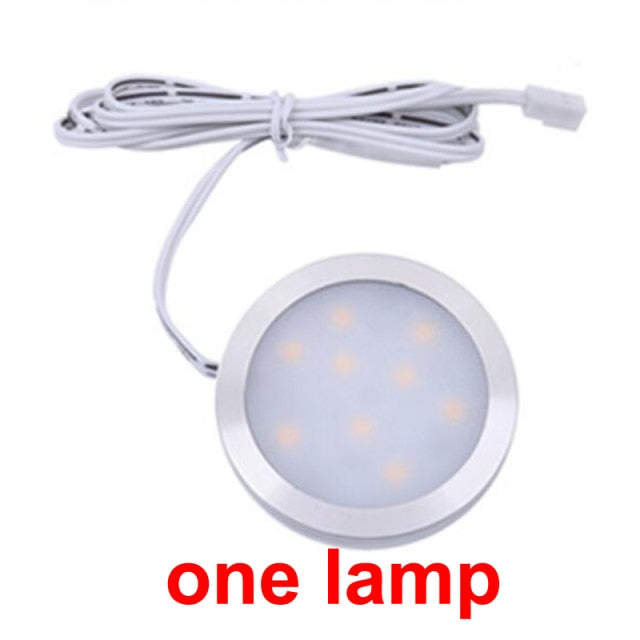 Surface Mounted Round DC12V 2.5W LED Spotlight LED Downlight Recessed Ceiling Lamps for Home Kitchen Showcase Cabinet Cupboard