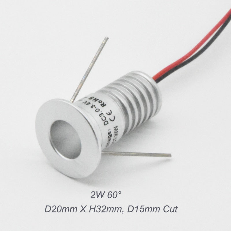1W 2W 3W 4W DC 12V-24V AC100-240V Mini LED Downlight Kit Spotlight Home House Lights Spot Ceiling Garden Outdoor Door Roof Lamp