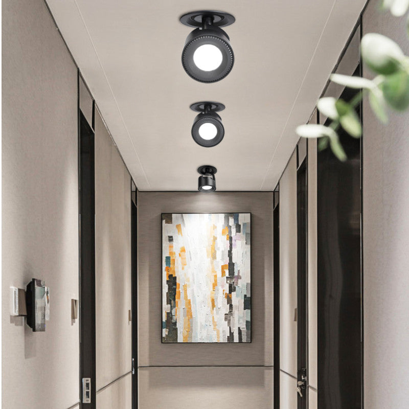 LED embedded spotlight ceiling light living room ceiling Nordic track spotlight universal adjustable cob downlight