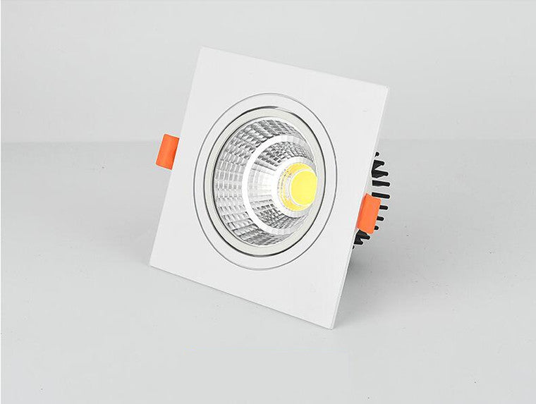 LED Recessed Square Downlights 5W 7W 12W 15W COB LED Ceiling Lamp AC85-265V Warm/Cold White LED Spot Lights Indoor Lighting