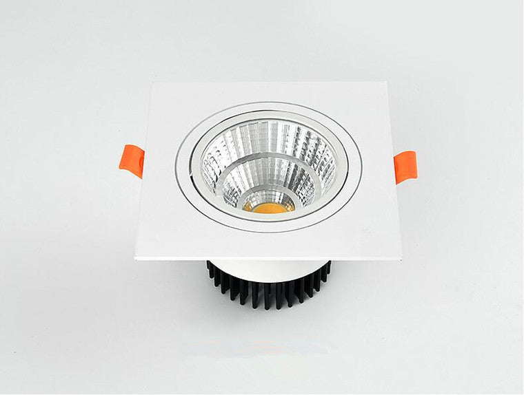 LED Recessed Square Downlights 5W 7W 12W 15W COB LED Ceiling Lamp AC85-265V Warm/Cold White LED Spot Lights Indoor Lighting