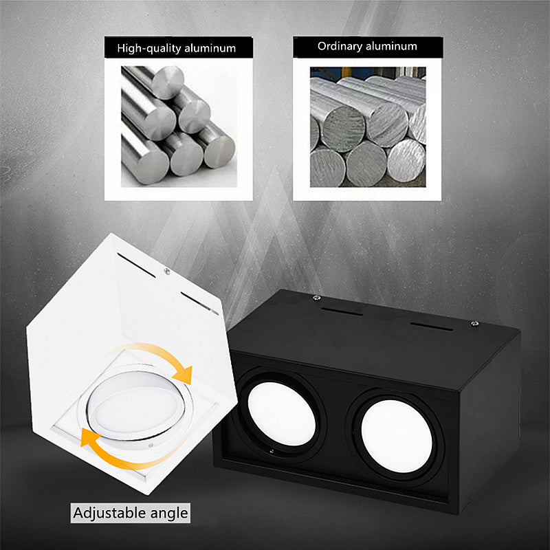 Square COB LED dimmable Downlights 10W 15W 20W 30W Surface Mounted LED Ceiling Lamps Spot Light LED Downlights AC85V-265V