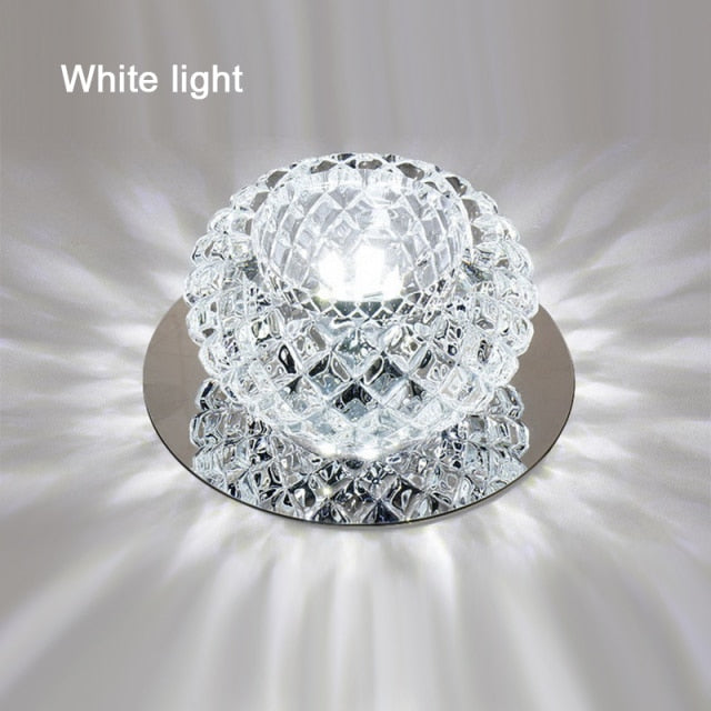 AC110V 220V Surface Mount Crystal 5W Led Downlights Ceiling Spot Light Lamps Porch light For Indoor Bedroom Home lighting DA