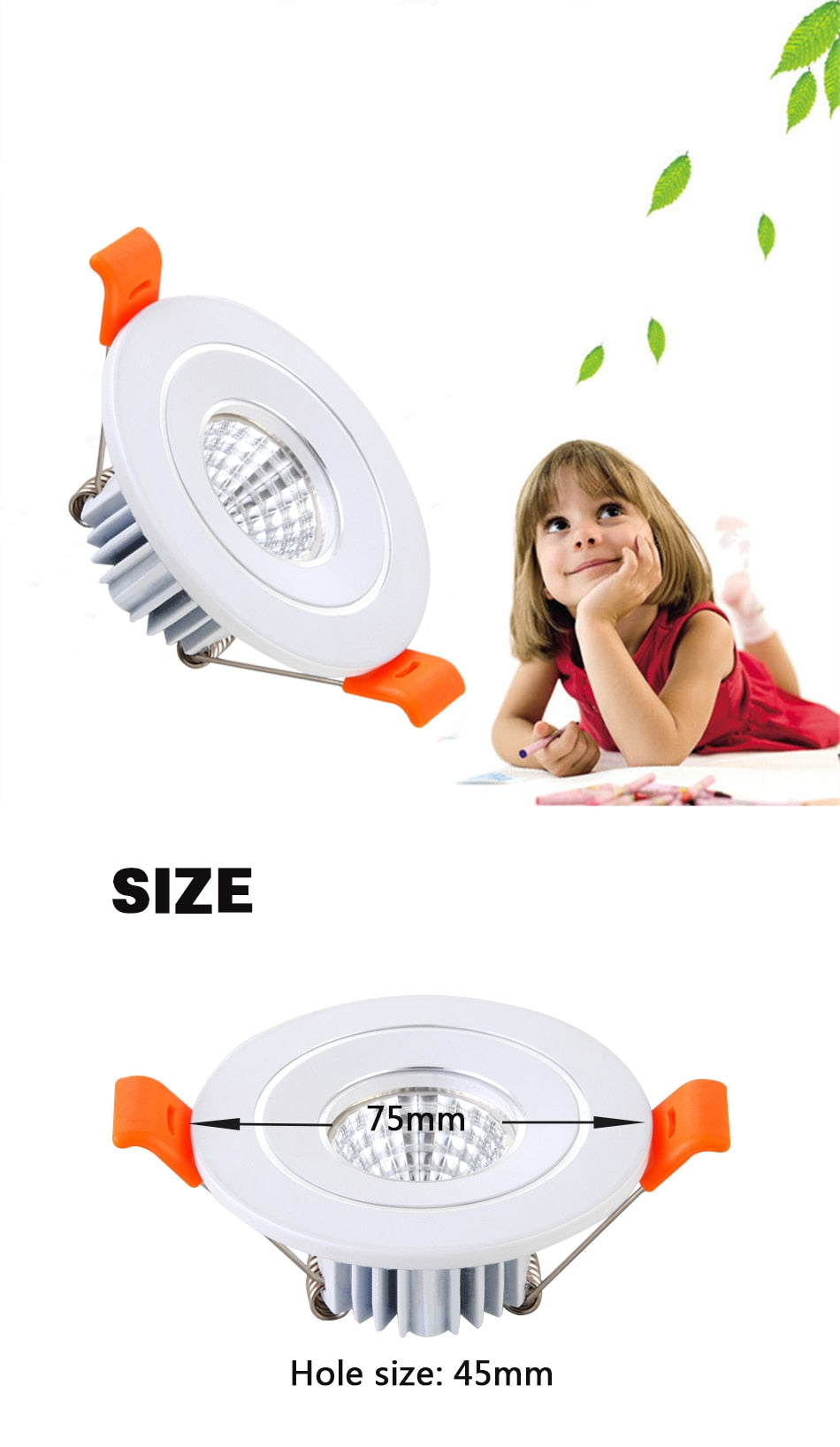 Dimmable LED Downlight 3W 5W Round COB Recessed Lamp 110V 220V 230V Led Bulb Bedroom Kitchen Indoor LED Spot Lighting