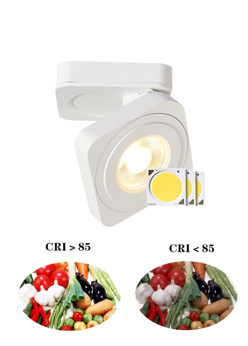 Foldable LED Surface Mounted Downlight 5W 7W 10W Ultra-thin Square 360 Degree Rotatable 3000K/4000K/6000K Ceiling Spot Light