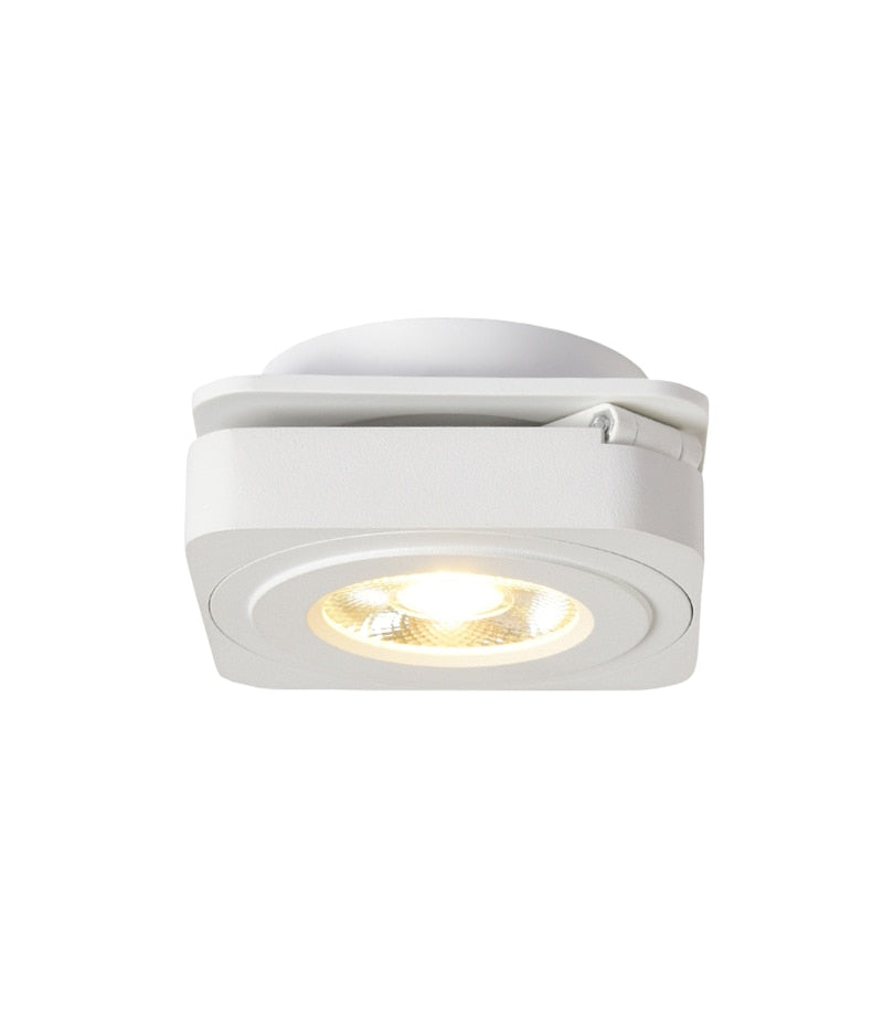 Foldable LED Surface Mounted Downlight 5W 7W 10W Ultra-thin Square 360 Degree Rotatable 3000K/4000K/6000K Ceiling Spot Light