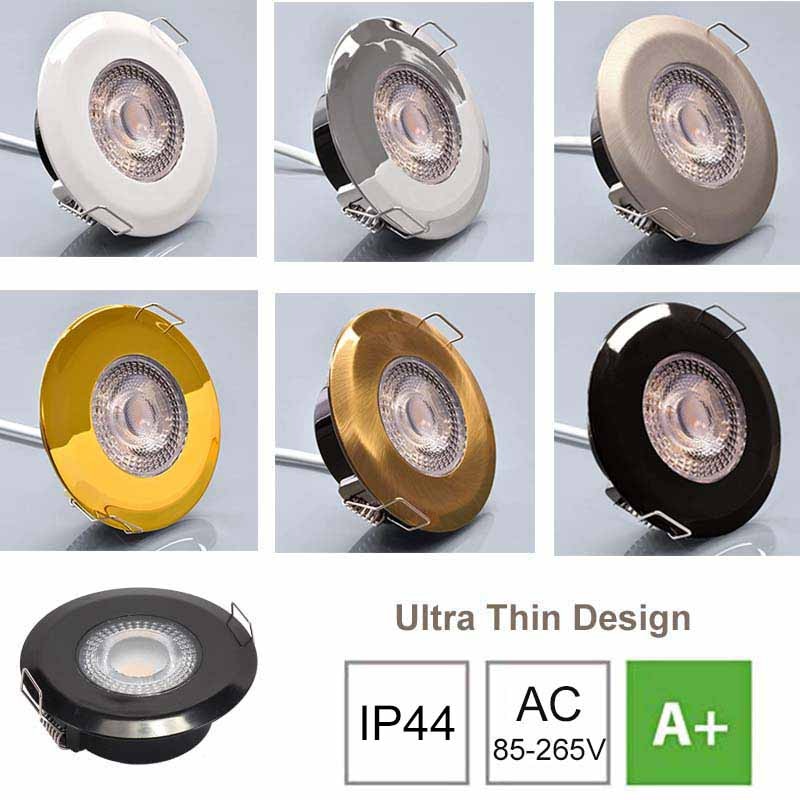 3-Step Dimmable Waterproof 5W AC 85V-265V LED Downlight IP44 Home Bathroom Round Ceiling Lamp Warm White Cold White Spotlight
