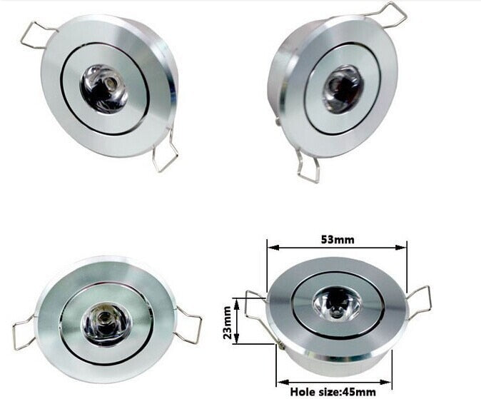 led downlight Aluminum Material 5PCS LED 1w/3W No dimmable/dimmable Exhibition light display lamp 110-220V
