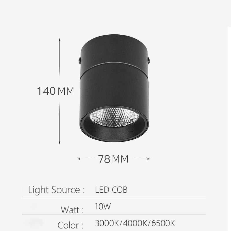 Led Down Light Spot LED Downlights 220V 5W/10/15/25W Spotlight Lights Surface Mounted Lamp for Indoor Lighting Kitchen Ceiling