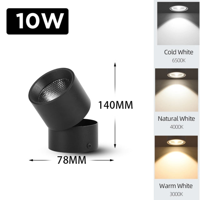 Led Down Light Spot LED Downlights 220V 5W/10/15/25W Spotlight Lights Surface Mounted Lamp for Indoor Lighting Kitchen Ceiling