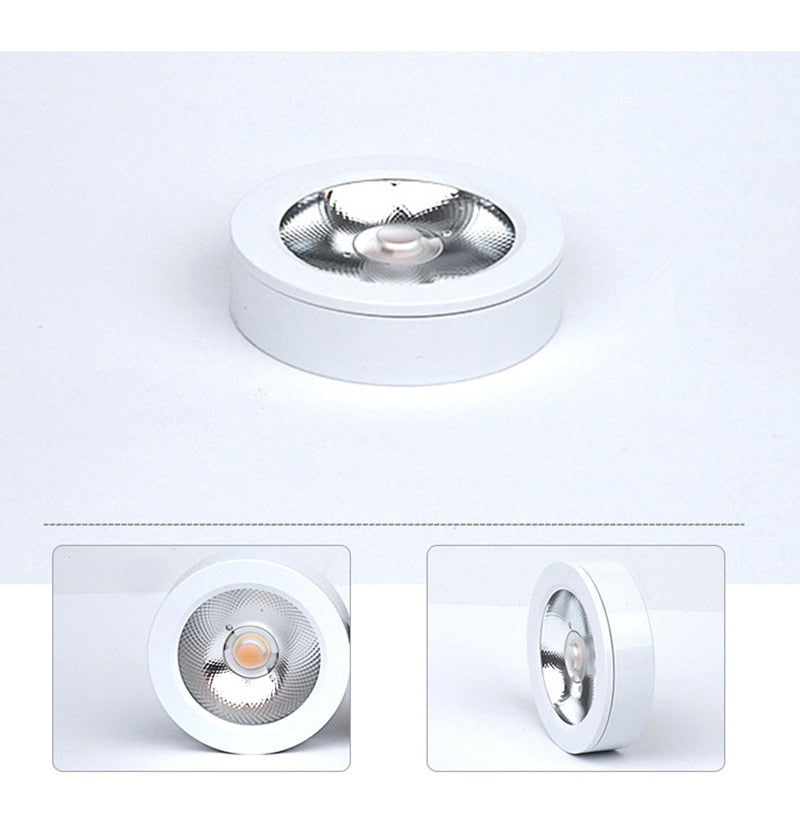 Ultra-Thin LED Downlights 5W 7W 12W COB LED Ceiling Spot lights AC85-265V Under Cabinet Lights Warm Cold White Indoor Lighting
