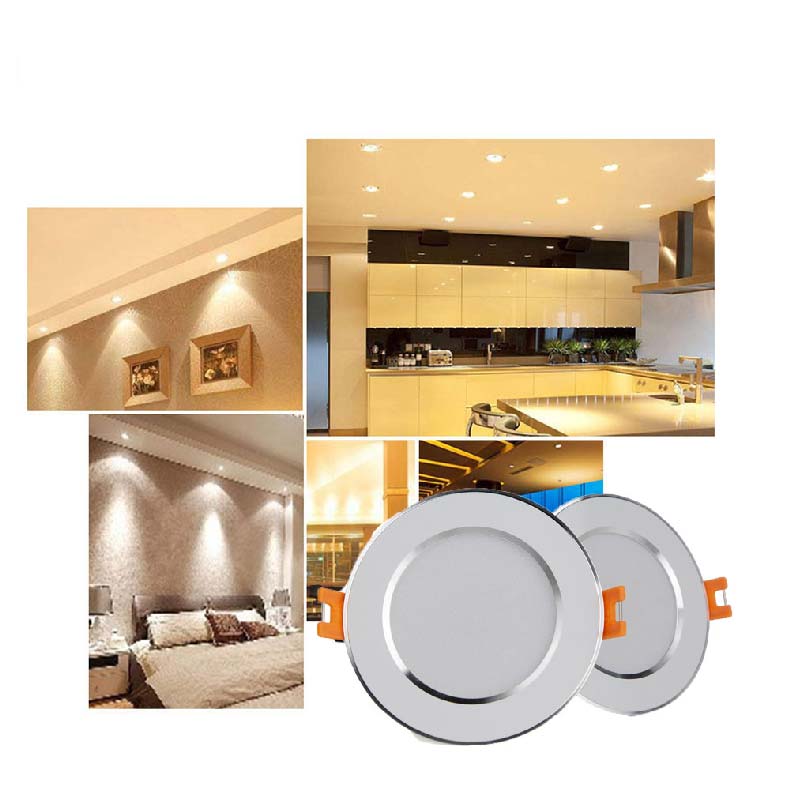5W 7W 9W 12W Waterproof LED Downlight Dimmable Warm White Cold White 3 Color Recessed LED Lamp Spot Light AC85-265V