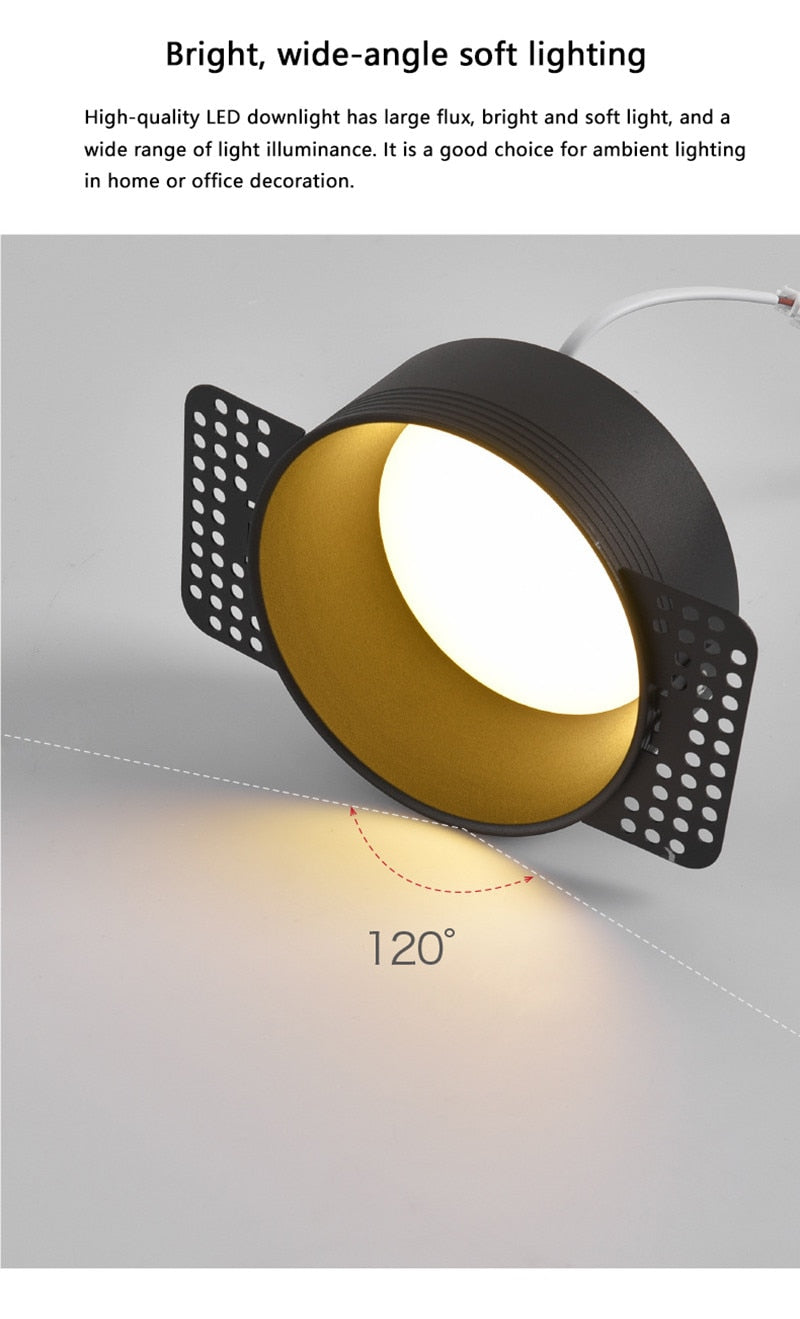 Recessed Led Downlight Round COB Dimmable Spotlight Ceiling Spot Light 220V Downlights Led Empotrable for Kitchen Living Room