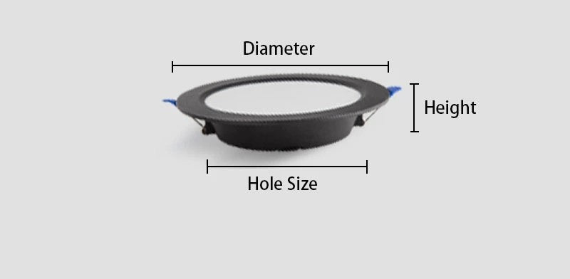 Round Recessed LED Downlight Ultra-thin White Black 5W 7W 9W 12W 15W 18W 21W 24W AC85-265V LED Ceiling Light Indoor Lighting
