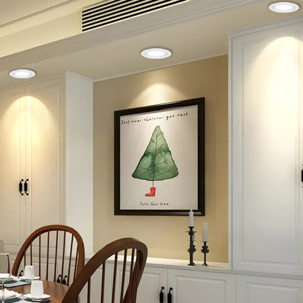 Ivory White Warm Light Home Downlight Hole Light 3000K 6000K 5W LED Aluminum Downlight Ceiling Light for Domestic and Commercial