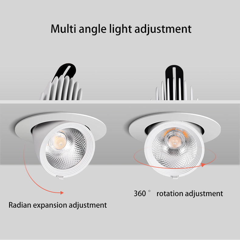 BRGT LED Spotlights Recessed 360° Rotation Adjustment Ceiling Lamp 7W 75mm Downlight Foco For Kitchen Bathroom Indoor Lighting