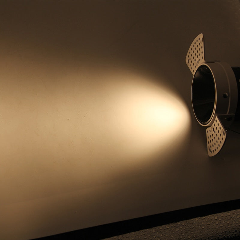 BRGT LED Spot Light Frameless Embedded Lights COB 5W 7W 12W Anti-glare Ceiling Lamp Trimless Aluminum Recessed Downlight Indoor