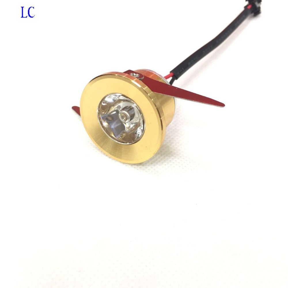 For Kitchen 5 Pièces Armoire Lumière Coupe Taille 28mm 15 Degrés Angle De Faisceau Or Led Downlight 3w Led Spot Lumière Décorati