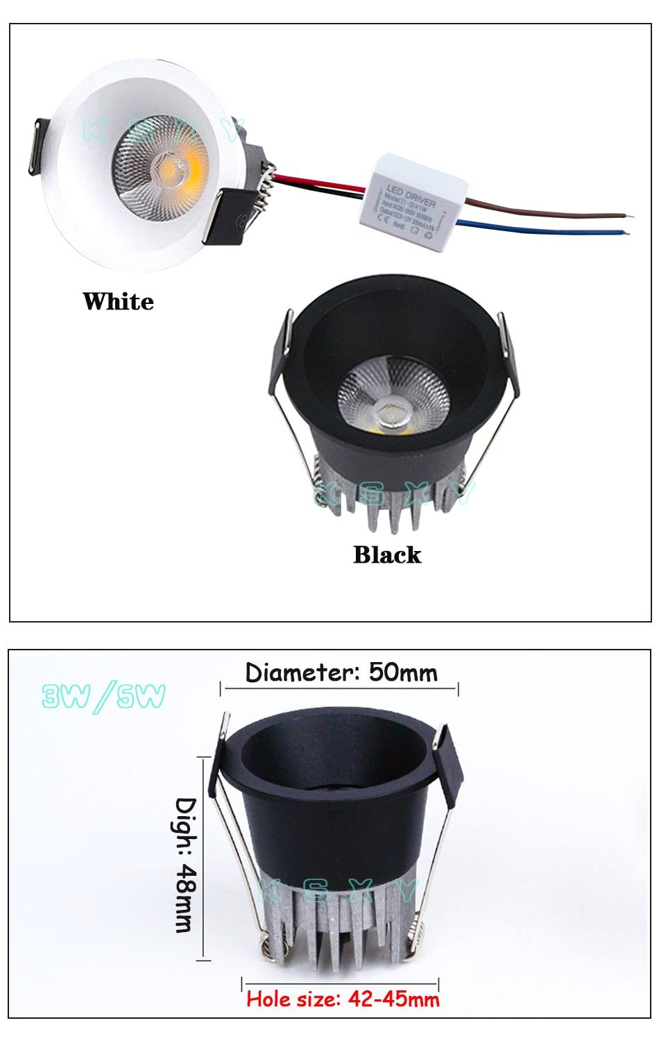 Dimmable LED Downlight COB Ceiling Spot Lighting 3W 5W Led Bulb 4 Pcs Bedroom Kitchen Indoor Ceiling Recessed Lights