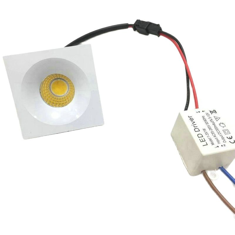 Downlight 10pcs/lot Led Mini Cabinet Downlight 3w Diameter 45mm Dc12v Black Frame Recessed Ceiling