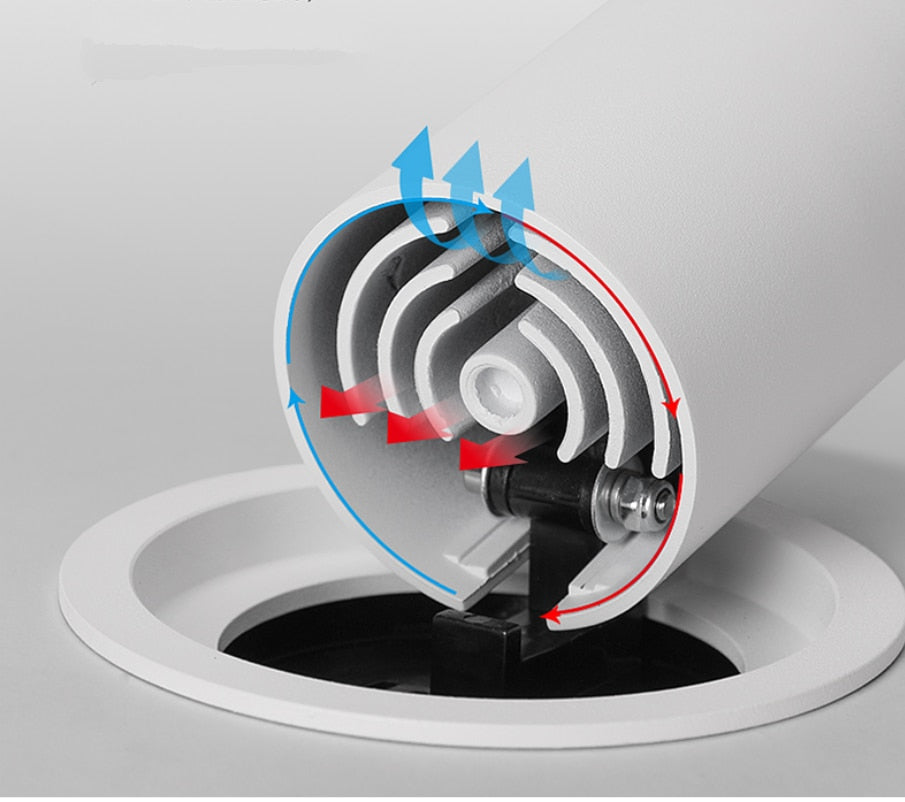 LED Downlight Embedded Ceiling Lamp 8W 12W 15W 20W 110V-220V Adjustable SpotLights Stretchable and Rotate Spot Light