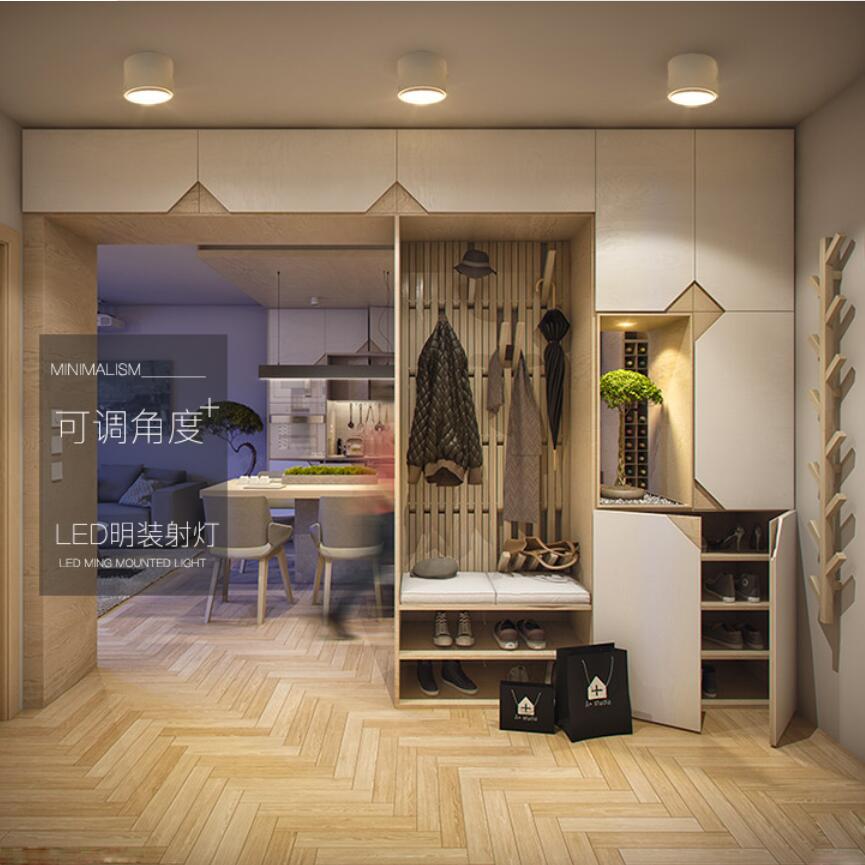 Dimmable LED Ceiling lamp Surface mounted 3W 5W 7W 9W 12W Led downlights Spot Light Rotation Kitchen Downlights Lighting