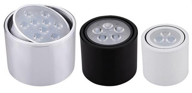 Dimmable LED Ceiling lamp Surface mounted 3W 5W 7W 9W 12W Led downlights Spot Light Rotation Kitchen Downlights Lighting