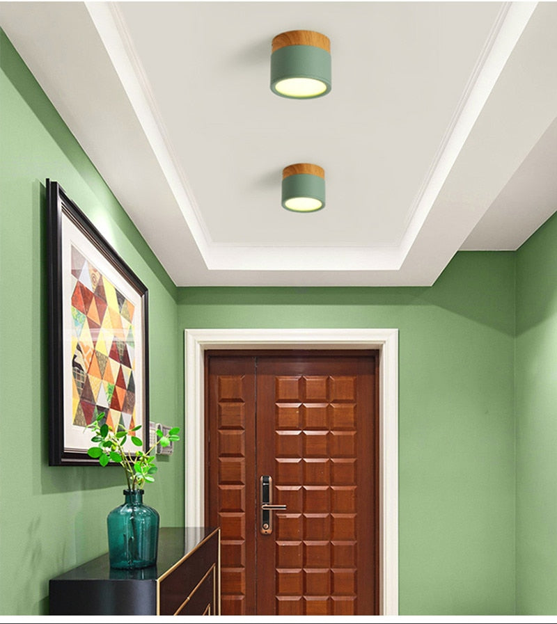 LED Surface Mounted RGB Downlight Remote Control 7W 9W Ceiling light RGB Color Change Dimming LED Wire Hanging Bar Aisle Lamps