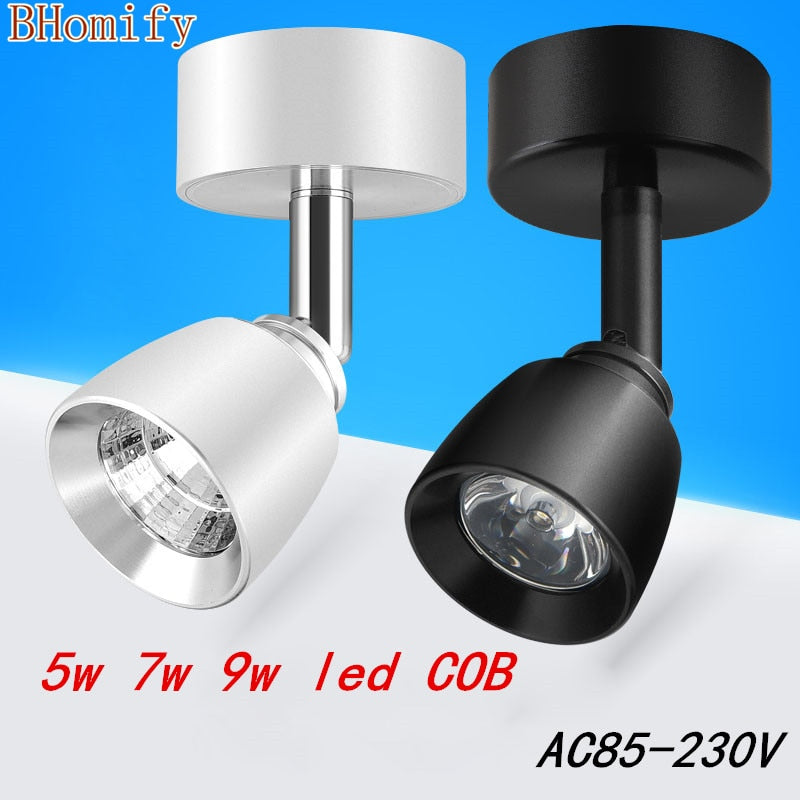 LED COBdownlight 5w 7W 9W dimmable Ceiling Epistar ceiling lamp Recessed Spot light Downlight AC110V-220V 180 degree rotation