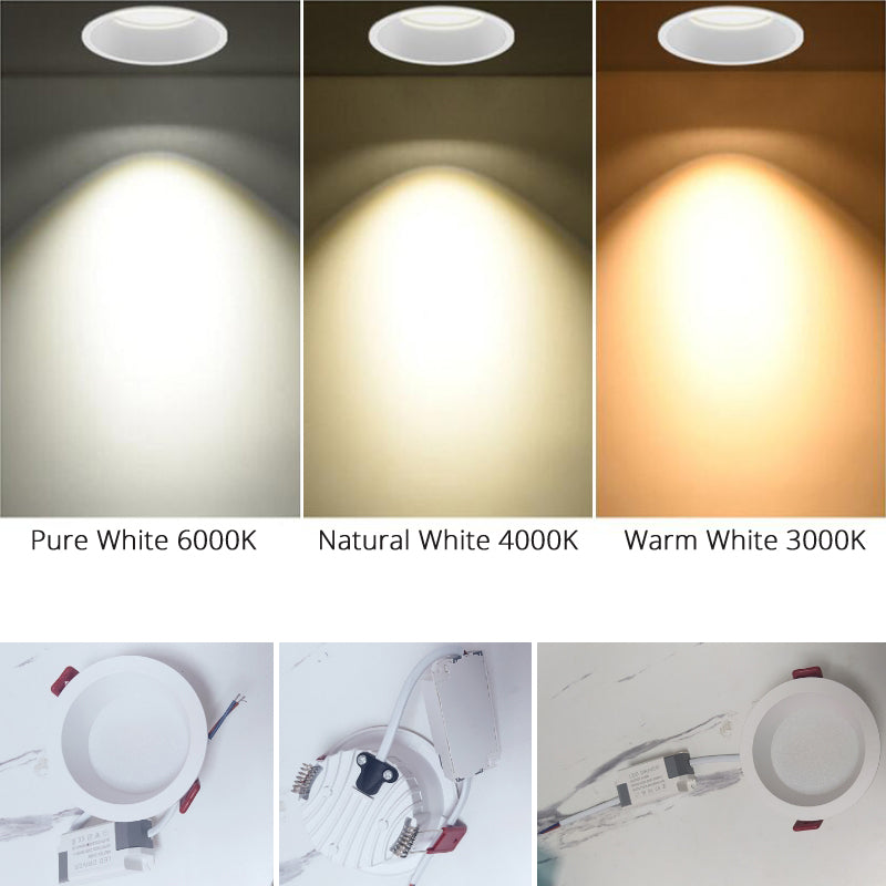 LED Downlight Ceiling Spot Lights Narrow 7W 5mm Deep Anti-Glare Die Casting Design White Black Shell