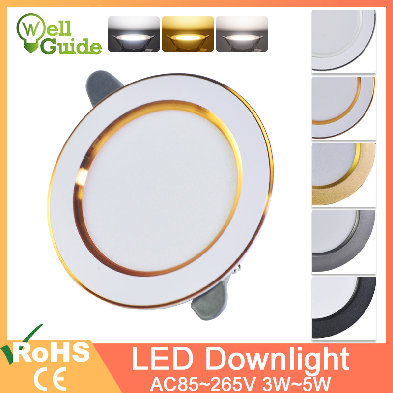 LED Downlight 3W 5W 3000k 4000k 6500k Downlight AC 220V-240V led Downlight Kitchen living room Indoor led recessed downlight