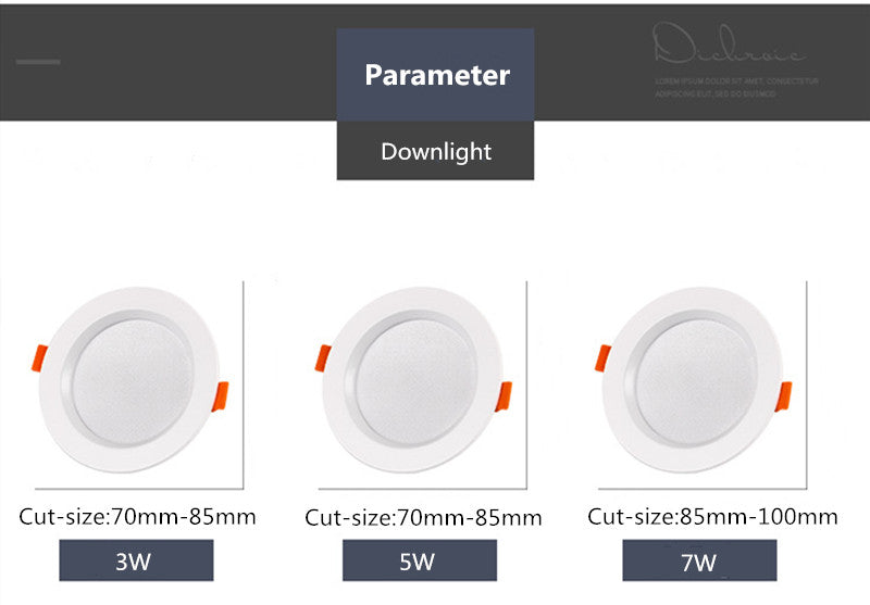 LED Downlight 220V 230V 240V LED Spot Lighting Round Recessed Lamp 3W 5W 7W 9W 12W 18W Led Bulb Bedroom Kitchen Indoor