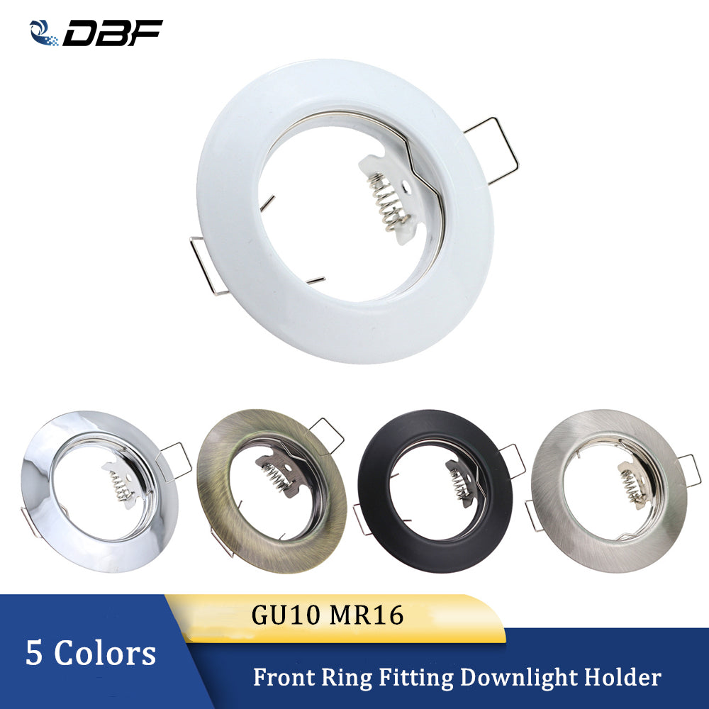 Simple Round Gu10 Spot Bulb Recessed Led Ceiling Light Fixture Downlight Frame MR16 Fitting Mounting Ceiling Spot Lights Housing