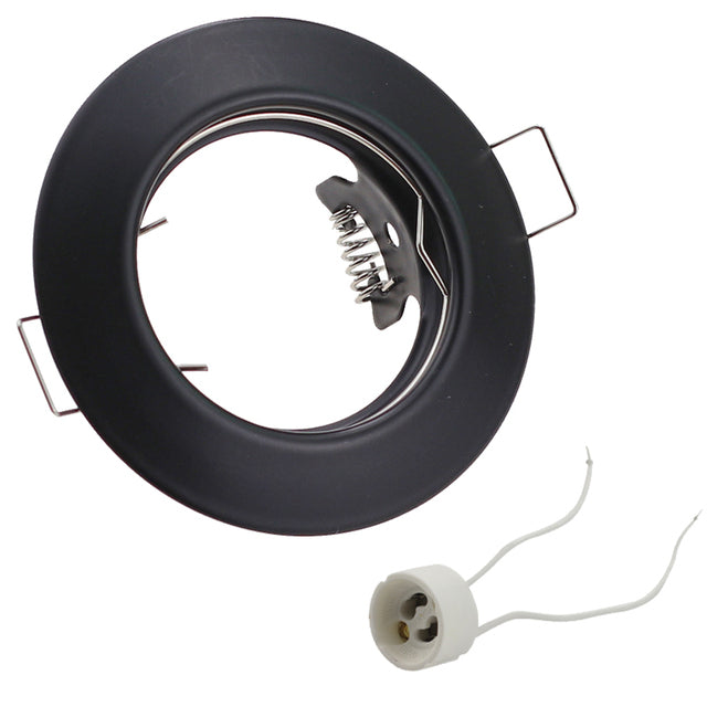 Simple Round Gu10 Spot Bulb Recessed Led Ceiling Light Fixture Downlight Frame MR16 Fitting Mounting Ceiling Spot Lights Housing