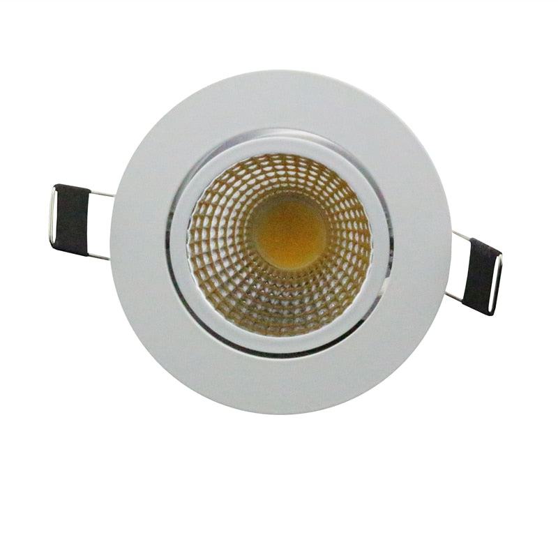 White-round LED COB Downlight Dimmable COB Downlight Light 5W/7W/9W/12W AC85-265V LED Cabinet Light