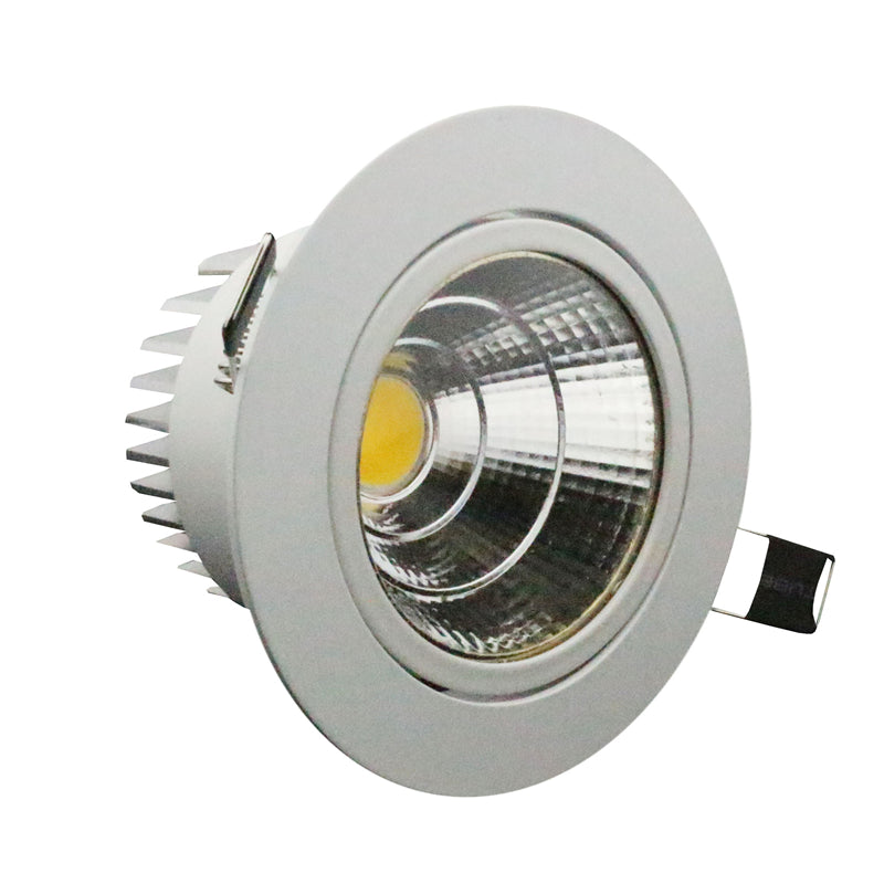 White-round LED COB Downlight Dimmable COB Downlight Light 5W/7W/9W/12W AC85-265V LED Cabinet Light